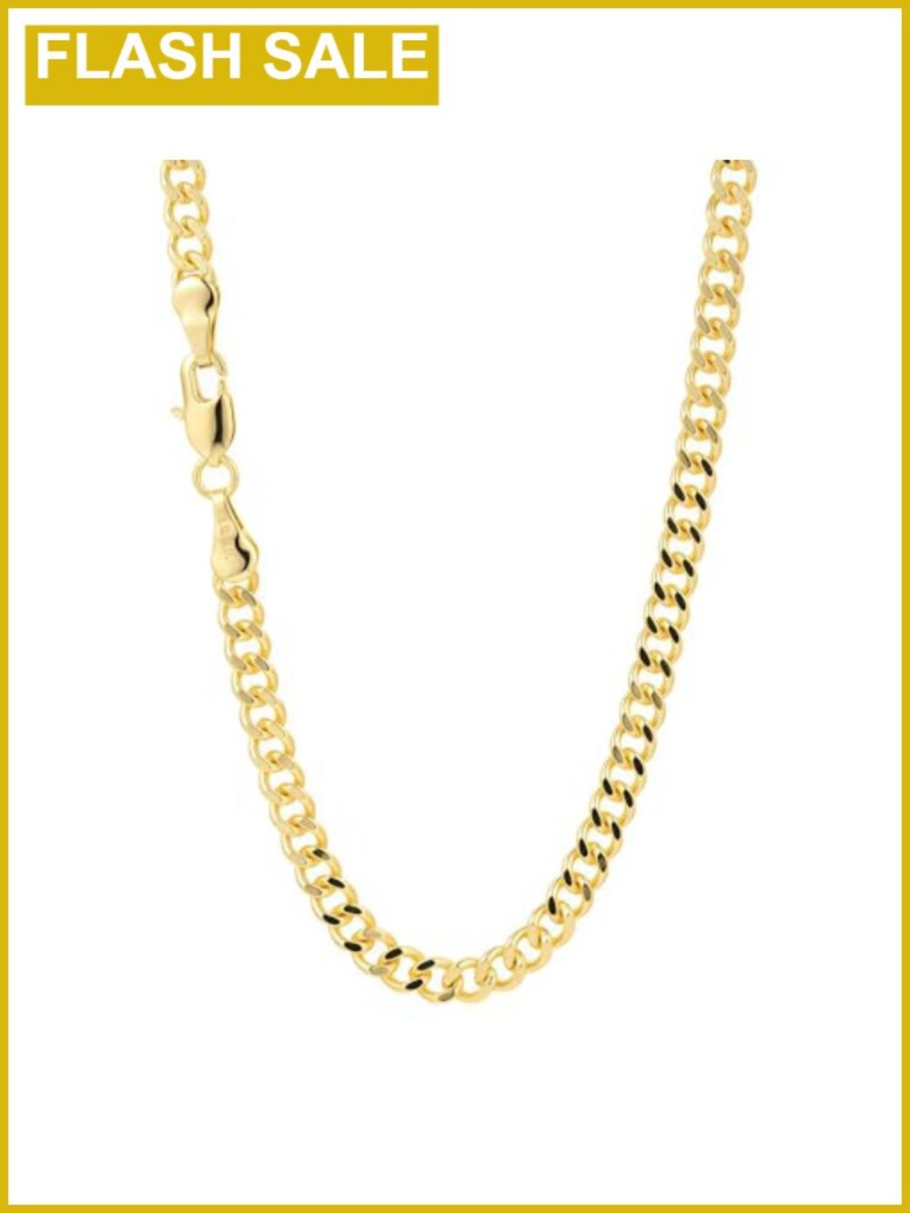 14K Gold Filled Cuban Link Chain Necklace Lobster Clasp